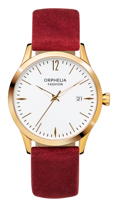 Orphelia Fashion Suède Dames Rode Horloge OF711701 - Image 1