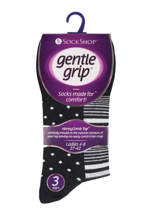 Gentle Grip - 6 par icke elastiska Gentle Grip-strumpor för damer - GG135 - Image 2