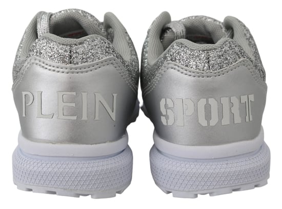 Plein Sport Kvinnors Silver Polyester Runner Jasmines Sneakers Skor - Image 4
