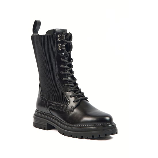 Pod Polly Leather/Textile Women's Black Boots - Image 1