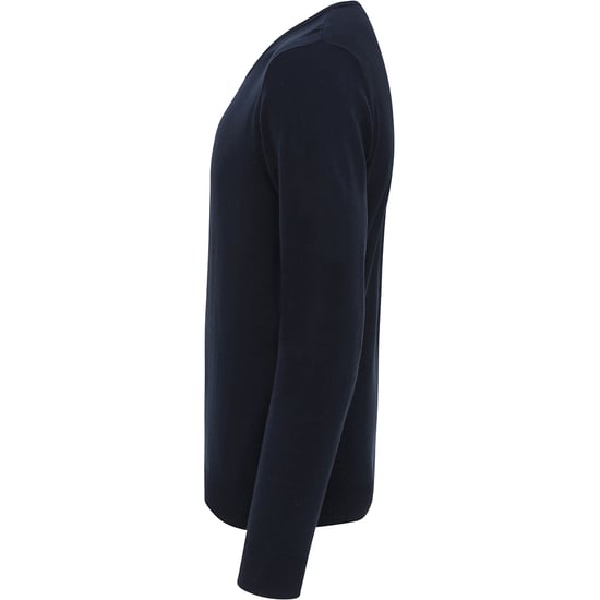 Premier Mens Essential Acrylic V-Neck Sweater (Navy) - Image 3