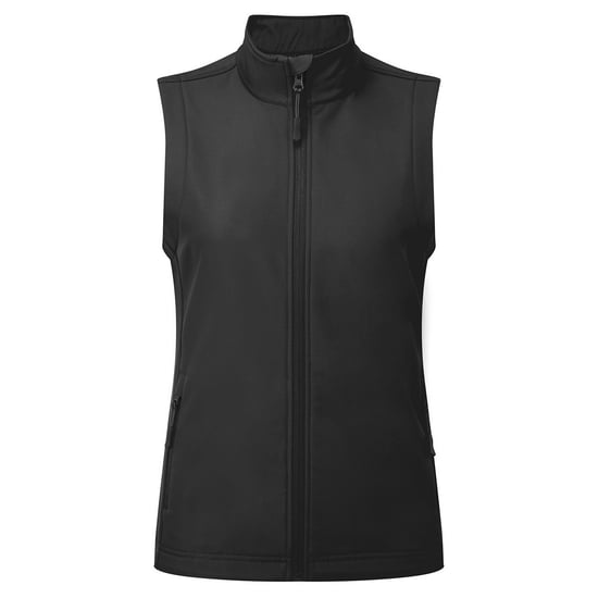 Premier Dames/Dames Windchecker Gerecycled Printbaar Gilet (Zwart) - Image 1