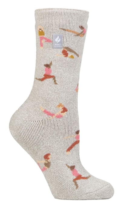 Womens Fun Hobby Socks | Heat Holders Lite | Novelty Winter Fleece Lined Thermal Socks - Namaste - Image 1