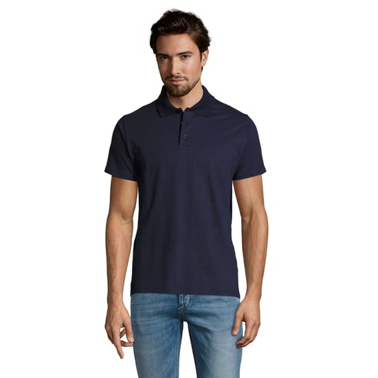 SOLS Heren Prescott Jersey Poloshirt (Franse marine) - Image 1