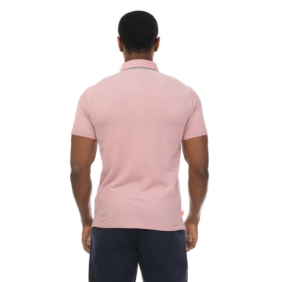 Men's Timberland Oxford Short Sleeve Polo in Pink