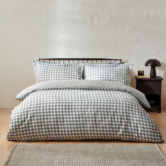 Barton Check 100% Cotton Duvet Cover Set - Image 4