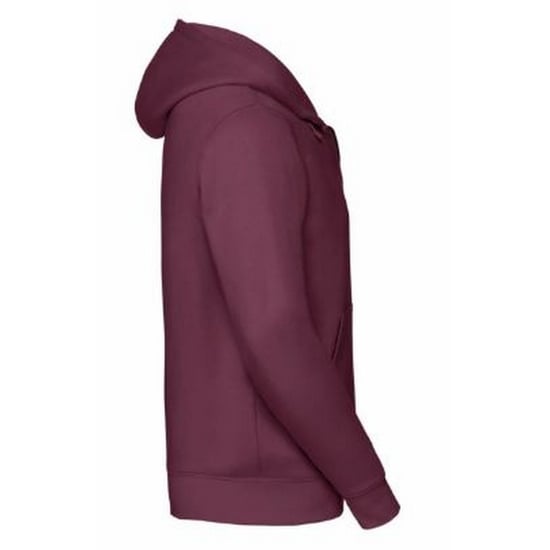 Russell Heren Authentieke Sweatshirt met volledige ritssluiting / Hoodie (Bourgondië) - Image 3