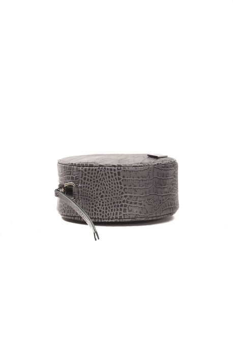 Pompei Donatella Vrouwen Grijs Leren Crossbody Tas - Image 4