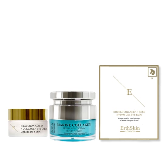Havsfiskolja Nattkräm 50ml + Hyaluronsyra + Kollagen Pro Age Ögonkräm 30ml + Dubbelkollagen + Rosa Hydro Gula Ögonmasker 5 x 2 - Image 1