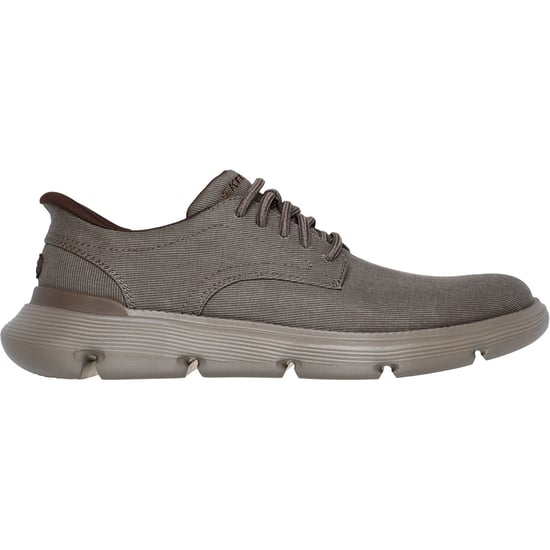 Skechers Garza Clive Cotton Men's Dark Taupe Lace-Up Shoes - Image 2