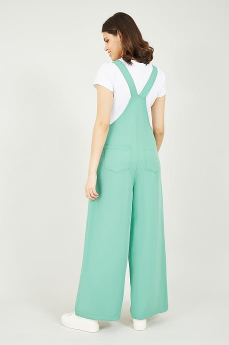 Yumi Mint Green Pocket Dungarees