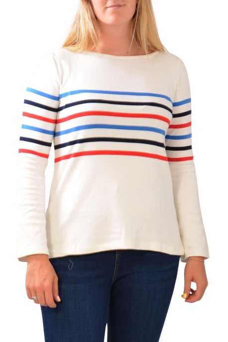 Long Sleeve Striped Cotton Top