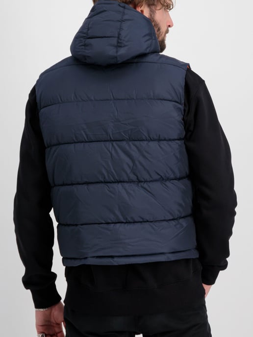 Alpha Industries Hooded Puffer Vest FD Blue - Image 2