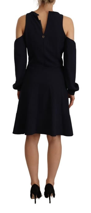 Twinset vrouwen zwart lange mouwen open schouder A-lijn jurk - Image 3
