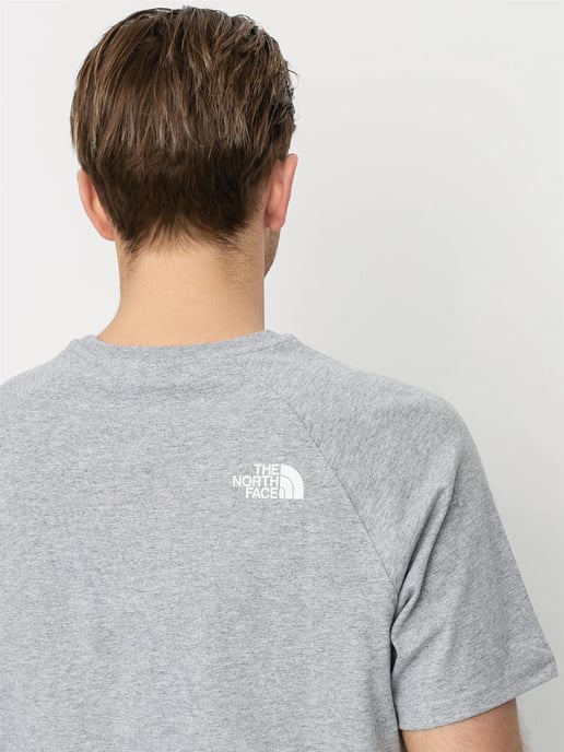 The North Face Mens Reglan Sleeve NSE T Shirt Grey - Image 4