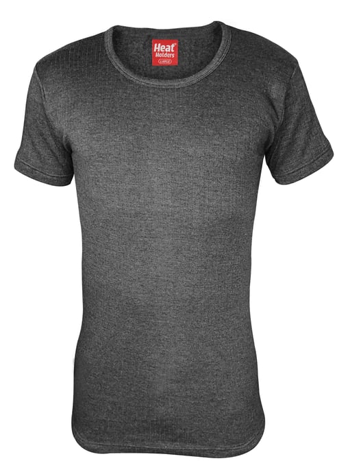 Heat Holders - Mens Cotton Thermal Underwear Short Sleeve T Shirt Vest - Image 1