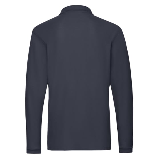 Fruit of the Loom Heren Premium Pique Poloshirt met lange mouwen (Deep Navy) - Image 2