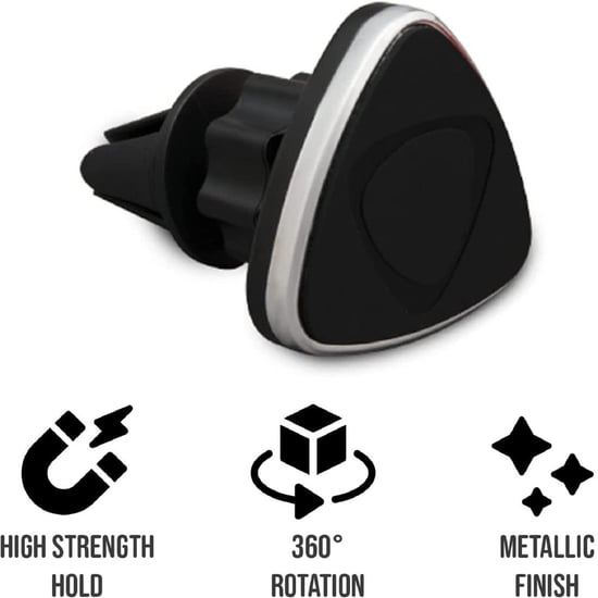 Aquarius Triangle Magnetic Car Holders Compatible with all smartphone, Silver
