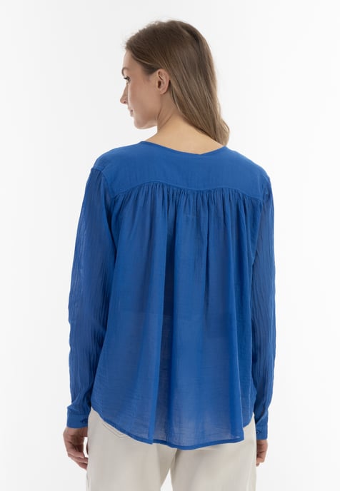 Dreimaster Bloes met lange mouwen Dames blauw - Image 4
