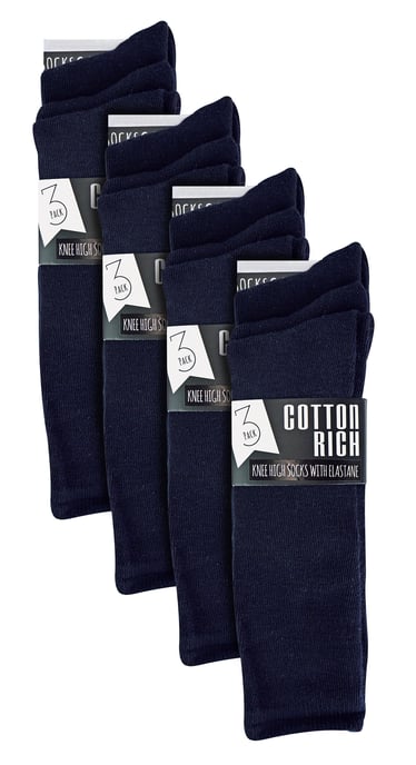 12 paar ademende katoenen kniekousen voor meisjes - Blauw - Image 2