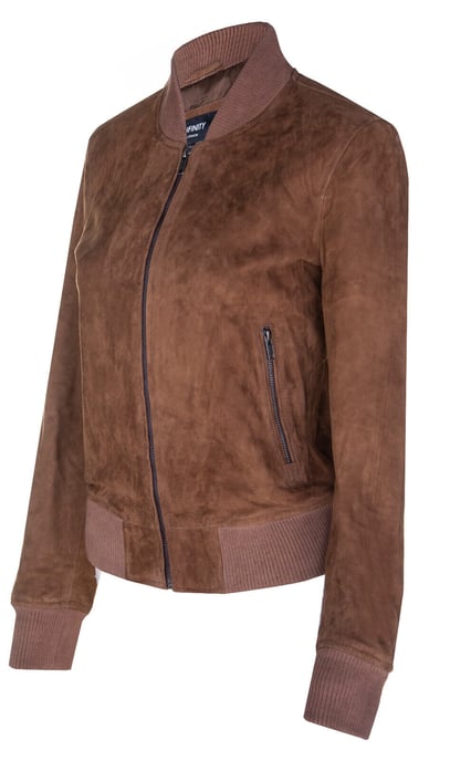 Women's Classic MA-1 Suede Bomber Jacket - Newbury
