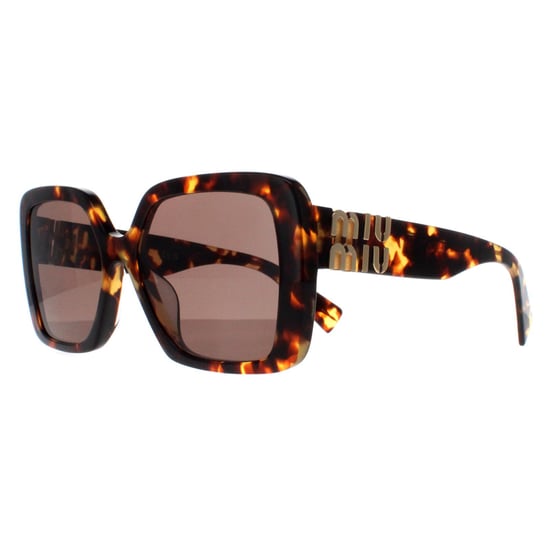 Miu Miu Square Womens Honey Havana Dark Brown MU10YS