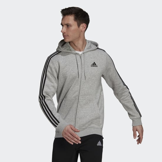 Essentials Fleece 3-Stripes Full-Zip Hoodie - Image 1