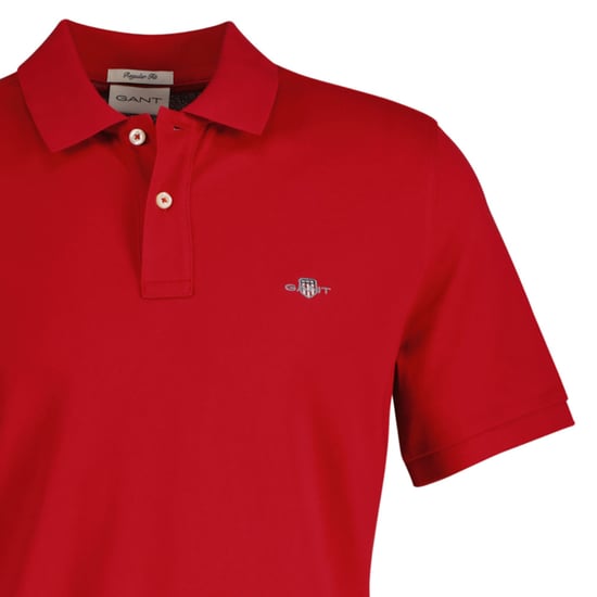 GANT Polo Shirt - REGULAR SHIELD short sleeve button placket embroidery