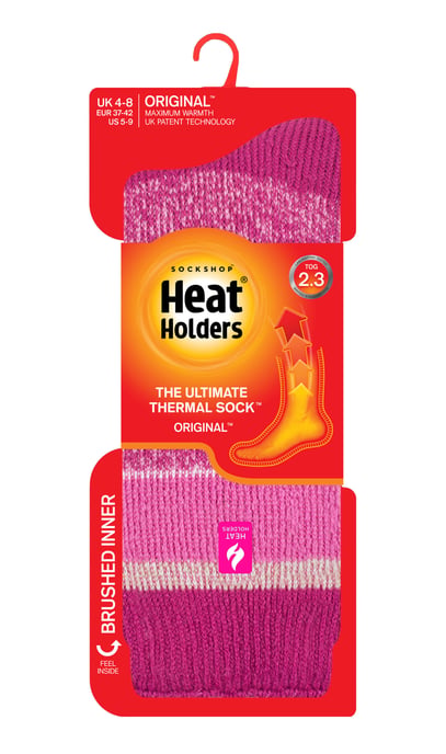 Heat Holders - Ladies Thermal Socks for Winter | Outdoor & Indoor Socks | Cuddly & Fluffy | Gifts for Women - Berry (Provence) - Image 2