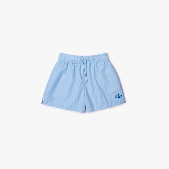 Women's Lacoste Monogram Print Shorts in Light Blue - Image 3