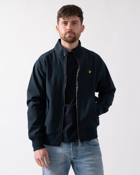 Lyle & Scott merkembleem donker marineblauw softshell jack - Image 1