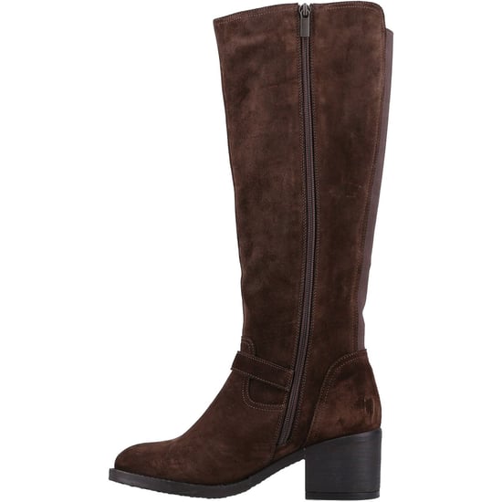 Hush Puppies Heidi Leather Damstövlar i brun mocka - Image 4