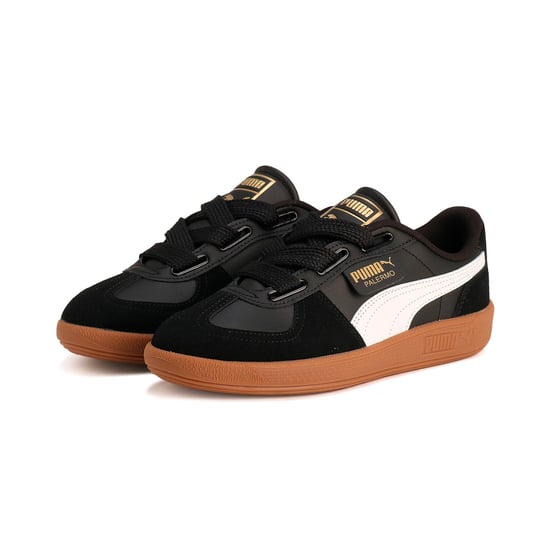 PUMA Womens Palermo Wide Lace Suede Sneakers