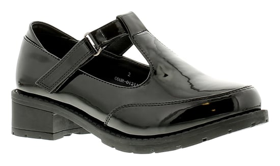 Miss Riot Girls Shoes School Kirsty Touch Fastening black