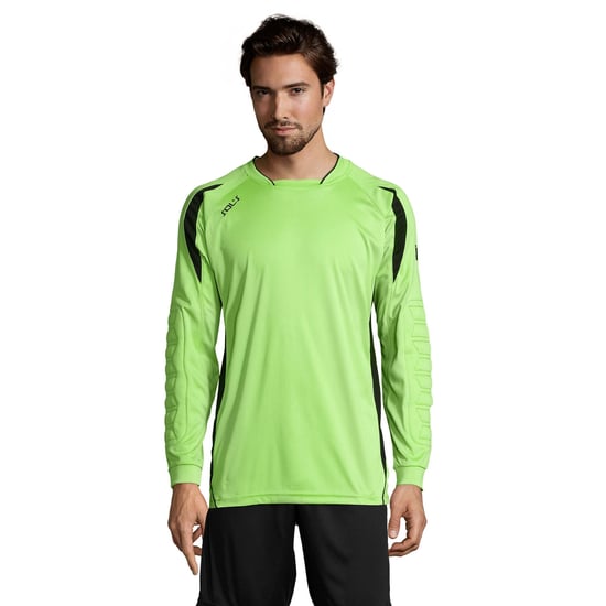 SOLS Mens Azteca Long Sleeve Goalkeeper / Football Shirt (Apple Green/Black) - Image 4