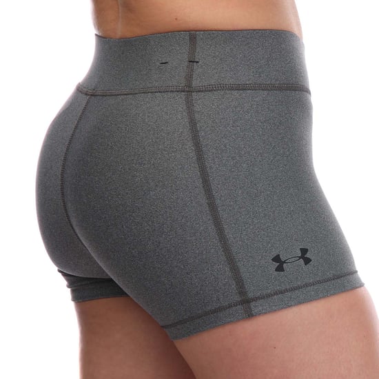 Women's Under Armour HeatGear Mid Rise Shorts in Grey