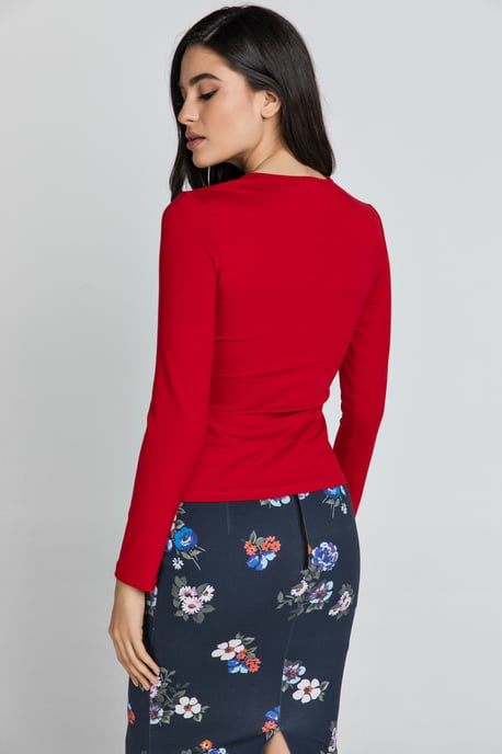 Red Jersey Top