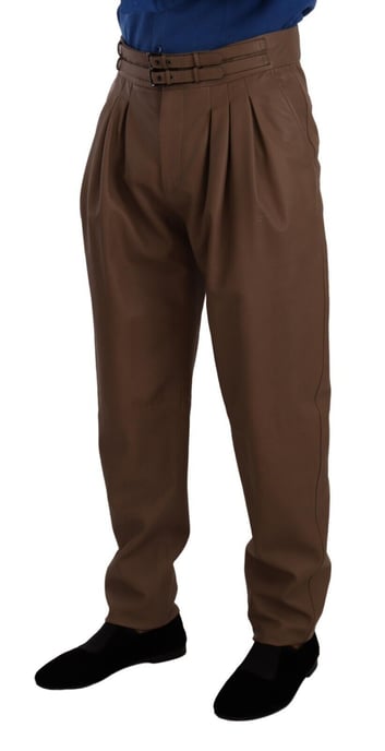 Leather Tapered High Waist Pants - Image 2