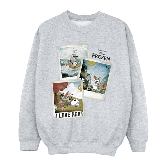 Disney Boys Frozen Olaf Polaroid Sweatshirt (Sports Grey)