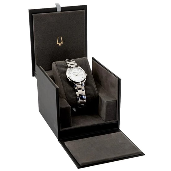 Bulova Surveyor Dames Zilveren Horloge 96P228 - Image 4