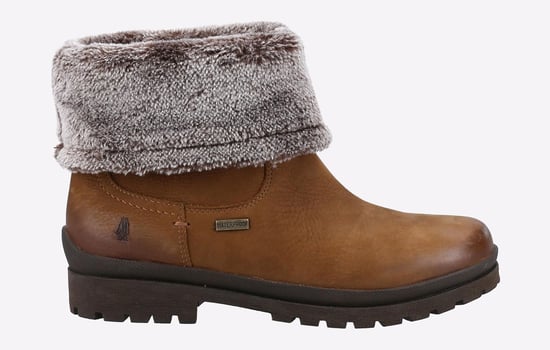 Hush Puppies Alice Leren Damesschoenen In Camelkleur - Image 1