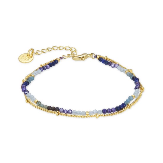Luxenter Aiel bracelet Dark Blue Crystal 18 carat yellow gold plated finish