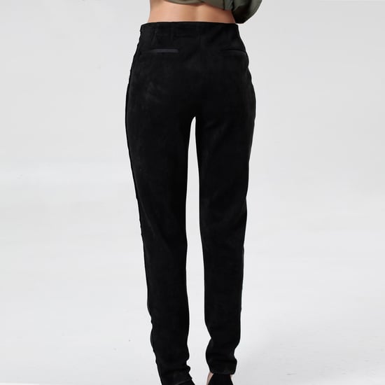 Rechte suede en satijnen broek - Image 3