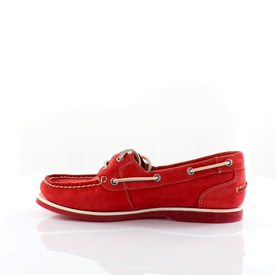 Timberland Classis Boat 2 Eye Red Leather Lace Up Womens Boat Shoes 8866R