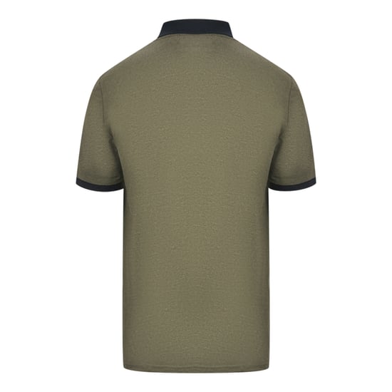 Lyle & Scott Olive Green Block Marl Polo Shirt - Image 2