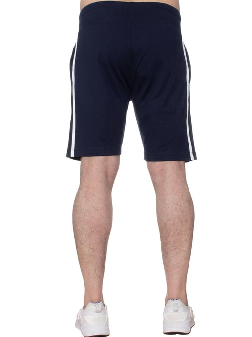 Enzo | Mens T-Shirt & Shorts Loungewear Set - White/Navy - Image 4
