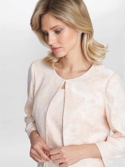 Lily Jacquard Shift Dress And Bolero