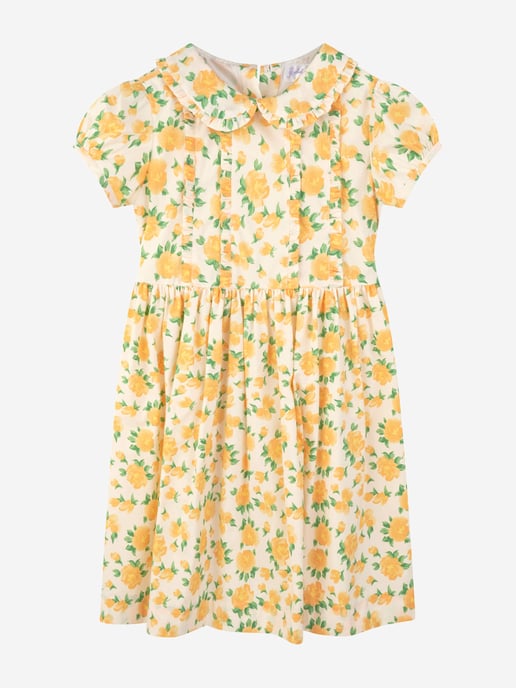 Rachel Riley Girls Marigold Frill Dress in Yellow