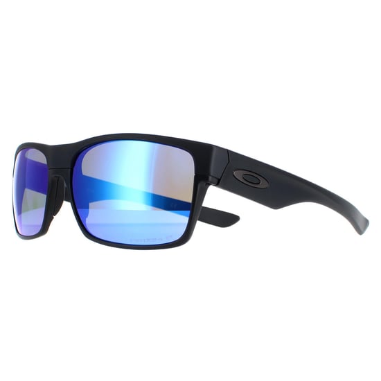 Oakley Rectangle Mens Matte Black Prizm Sapphire Polarized TwoFace