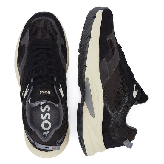 Boss Levitt Runn Heren Antracietkleurige Trainers - Image 6